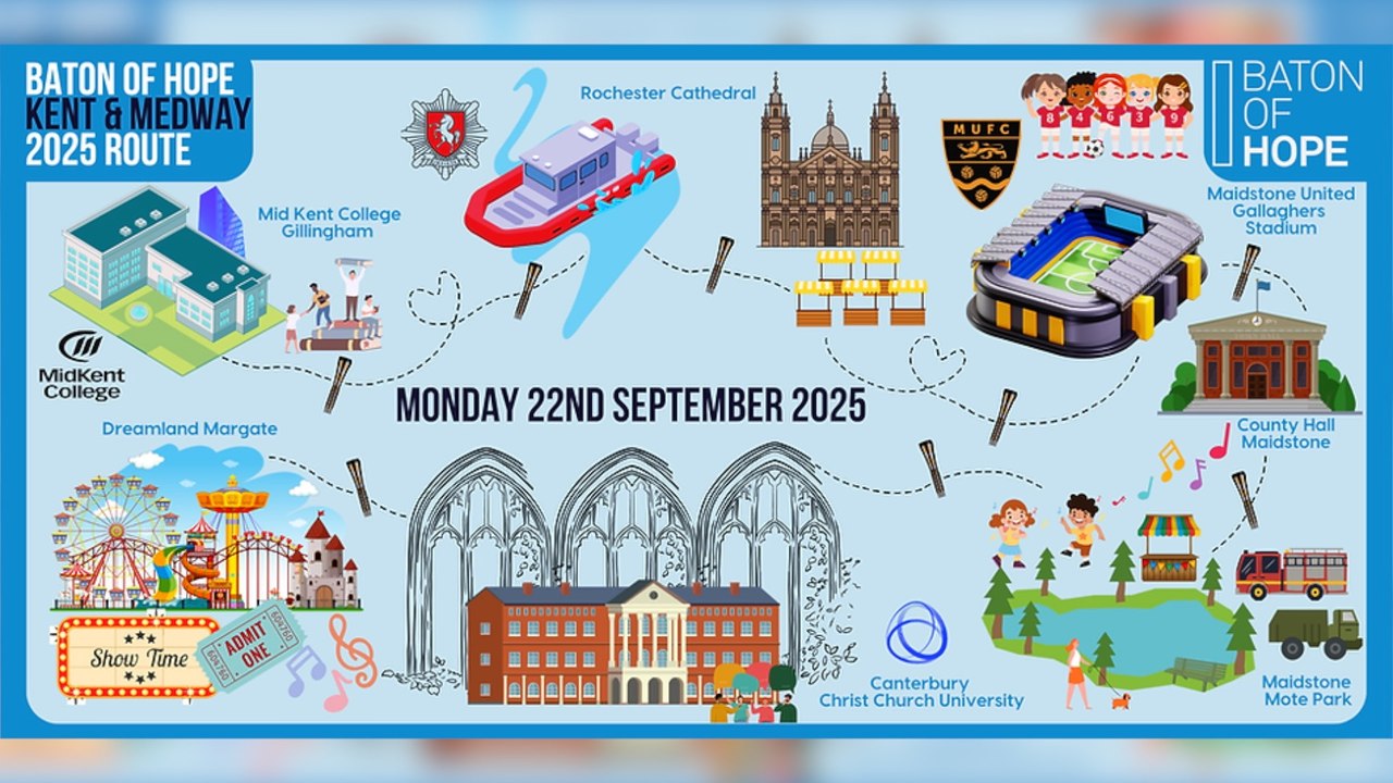 Hundreds set to carry Baton of Hope through Kent to support suicide prevention