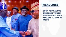 Osun PDP caucus endorses Tinubu for 2027, but asks Adeleke to stay in party