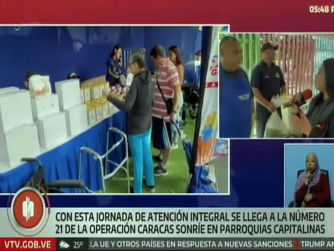 21 parroquias de la capital venezolana han sido favorecidas por la Operación Caracas Sonríe