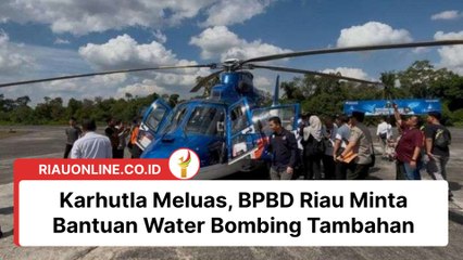Karhutla Meluas, BPBD Riau Minta Bantuan Water Bombing Tambahan