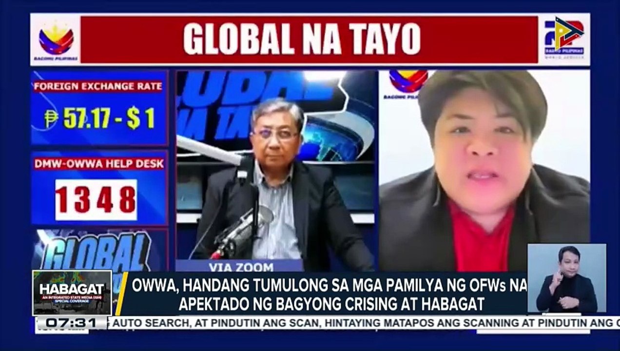 OWWA, handang tumulong sa mga pamilya ng OFWs na apektado ng Bagyong #CrisingPH at habagat