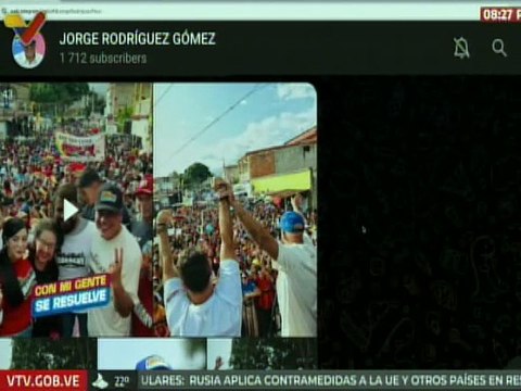 Jorge Rodríguez: Vamos juntos a construir una inmensa victoria en el municipio Girardot
