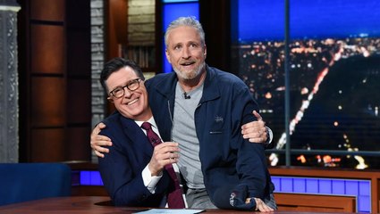 Jon Stewart suggests Colbert's cancellation is tied to Paramount's Trump settlement