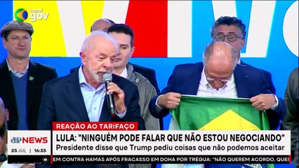 SUBIU O TOM? Lula em reação ao tarifaço: “Patriotas estão agarrados na bota de Trump”