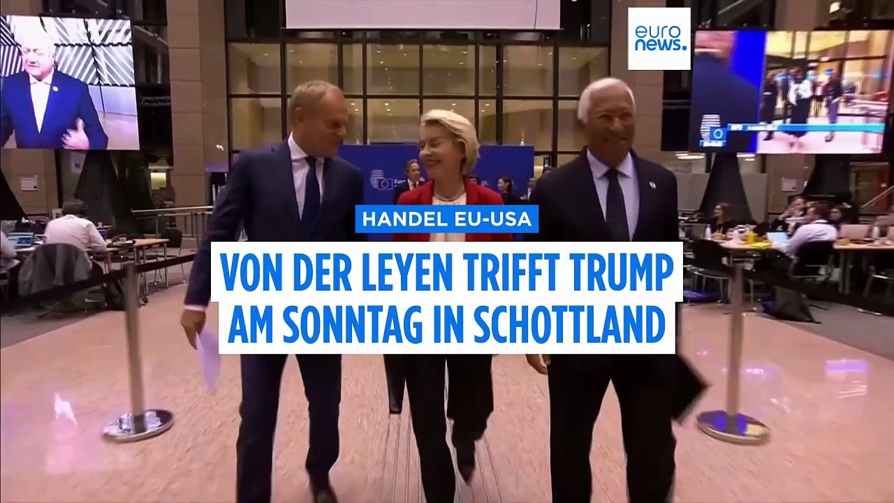 'Handelsbeziehungen besprechen': Von der Leyen trifft Donald Trump