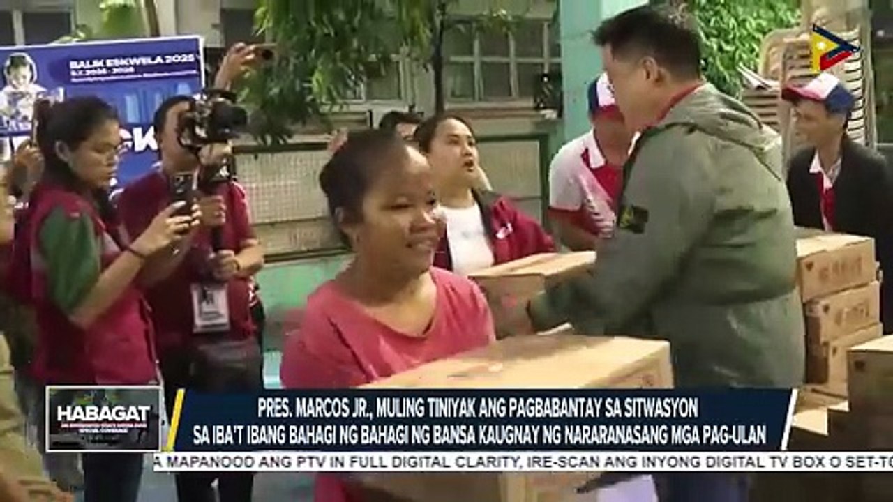 PBBM, muling tiniyak ang pagbabantay sa sitwasyon sa iba't ibang bahagi ng bansa kaugnay ng nararanasang mga pag-ulan