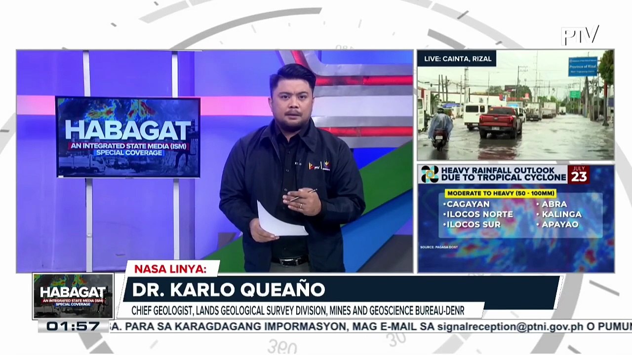 Panayam kay Dr. Karlo Queaño, ang Chief Geologist ng Lands Geological Survey Division ng DENR-MGB kaugnay sa banta ng landslide at pagbaha