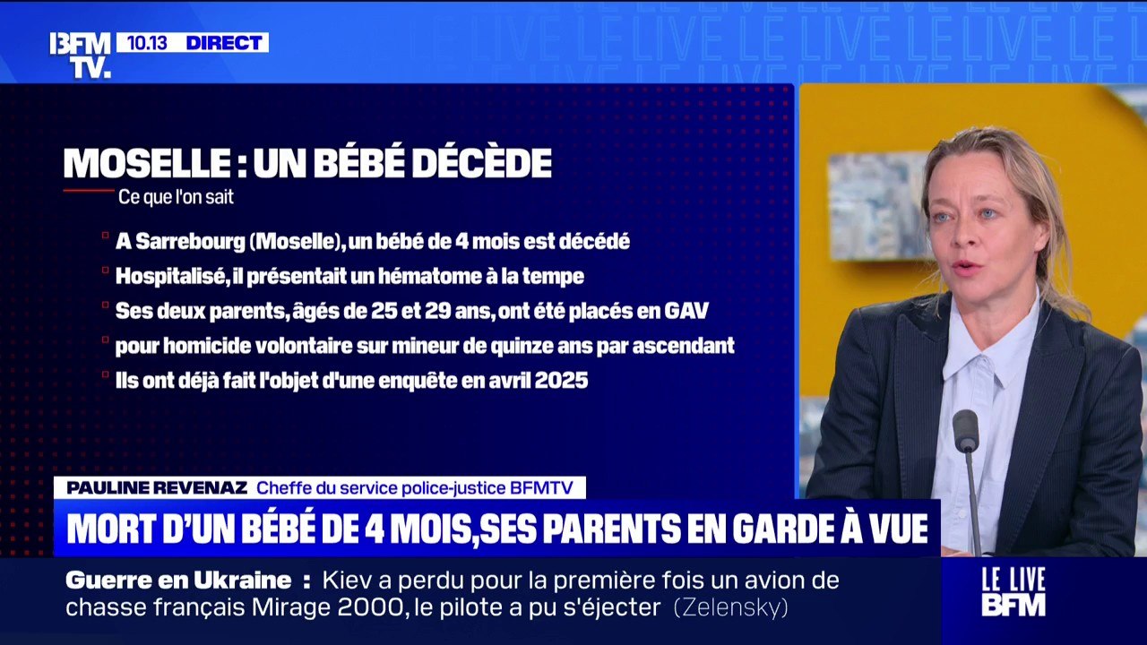 Moselle: mort d'un bébé de 4 mois blessé à la tempe, ses parents en garde à vue