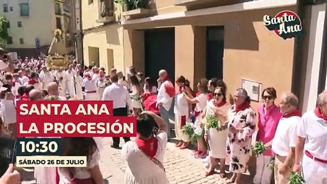 La procesión de Santa Ana a las 10:30 horas este sábado en Navarra Televisión