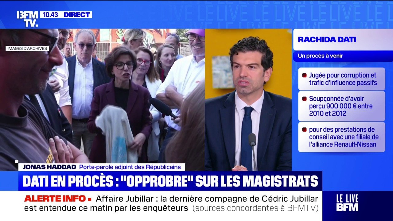 Renvoi en correctionnelle de Rachida Dati: “Elle a envie de se défendre”, pour Jonas Haddad, porte-parole des Républicains