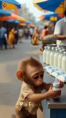 poor baby monkey rio and his sister emotional 😭 story ❤️_2
