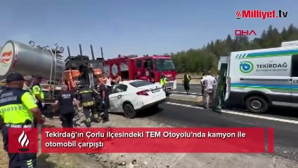 Tekirdağ'da katliam gibi kaza! Kamyon ile otomobil çarpıştı: 4 ölü