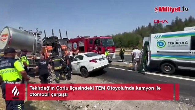 Tekirdağ'da katliam gibi kaza! Kamyon ile otomobil çarpıştı: 4 ölü