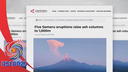 Gunung Semeru meletus lima kali pada Rabu