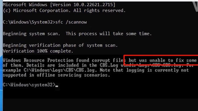 Solved - Windows Resource Protection Found Corrupt Files But Was Unable To Fix Some Of Them Error – SFC /scannow
