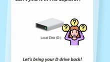 Fix D Drive Missing in Windows 10 — 100% Working!