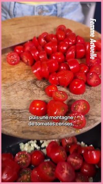 Crumble salé aux tomates cerises et burrata