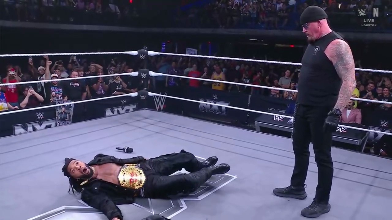 WWE NXT _July 22, 2025 - The Undertaker furious snaps with a choke slam to Trick Williams