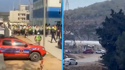 Akkuyu Nükleer Santrali işçilerinin eylemine TOMA’lı müdahale