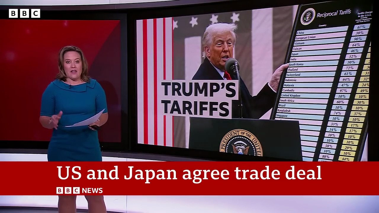 US and Japan agree ‘largest trade deal in history’, says Donald Trump | BBC News