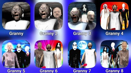 Granny 1, 2, 3, 3, 4, 5, 6, 7 & 8 Full Gameplay  Granny 4  Granny Mod  Granny Grandpa Game - Horror Rider