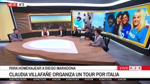 Claudia Villafañe organiza un tour maradoneano por Italia