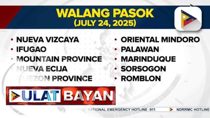 DILG, inanunsyo ang suspensyon ng klase at pasok sa mga tanggapan ng pamahalaan sa ilang lugar