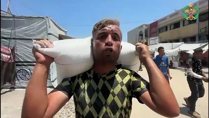 وصول المساعدات الأردنية وتوزيعها للأهل في غـزة