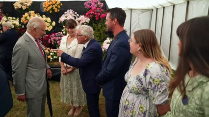 King and Queen attend Sandringham Flower Show
