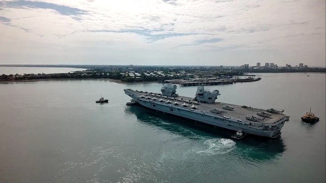 Royal Navy flagship HMS Prince of Wales make historic visit to Darwin in Australia