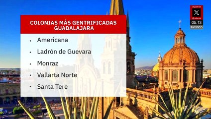 Gentrificación también impacta a Guadalajara: rentas suben 273%