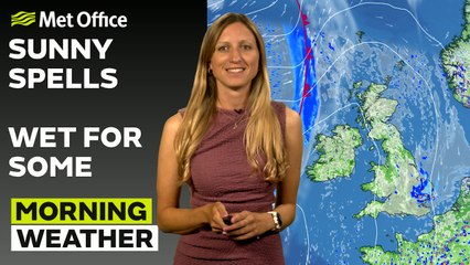 Met Office Morning Weather Forecast 24/07/2025 - A few scattered showers
