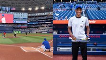 ATP 2025 - Félix Auger-Aliassime lance la première balle à un match des Blue Jays de Toronto