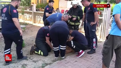 Antalya'da yanan evini gören kadın baygınlık geçirdi