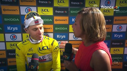 Etape 16 - Tadej Pogacar : Je savais que je pouvais rester dans la roue de Jonas Vingegaard