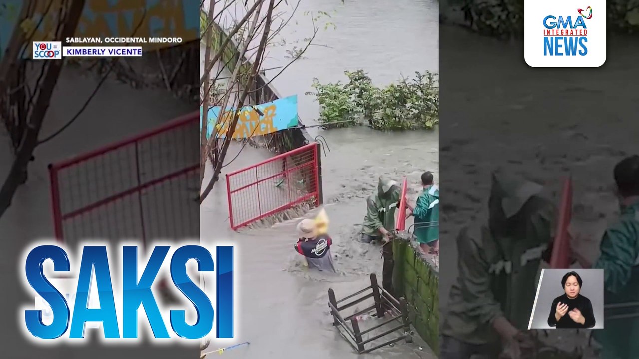 Pag-rescue sa bata, pahirapan dahil sa lakas ng ragasa ng baha | Saksi