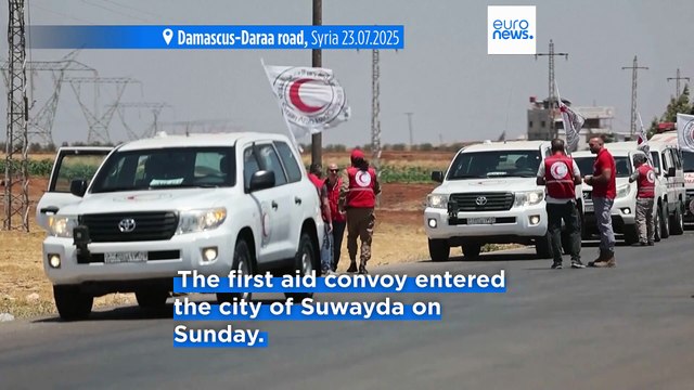 Second aid convoy heads to Suwayda after clashes between Bedouins and Druze