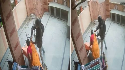 जयपुर में घर में घुसकर महिला की चेन तोड़ी...