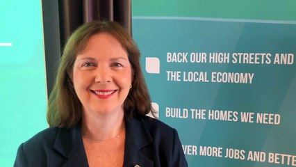 East Midlands Mayor Claire Ward at an economic growth presentation in Chesterfield
