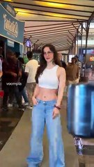 elli avrram poses for the cams as she arrives for a movie screening in lower parel.hd
