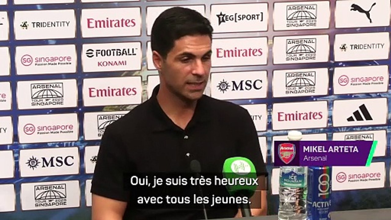 Arteta fait jouer des jeunes de 15 ans contre le Milan AC : "Incroyable de les voir à ce niveau si jeunes"