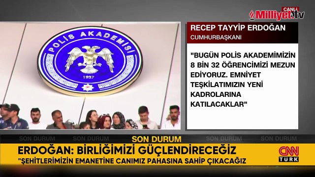 Erdoğan: Kimse polise ve yargı mensuplarına iftira atamaz, buna izin vermeyiz
