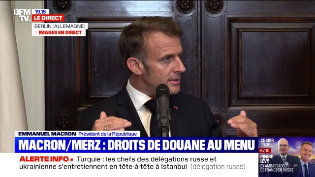 Droits de douane: Donner de la stabilité et avoir les tarifs les plus bas possibles , déclare vouloir Emmanuel Macron