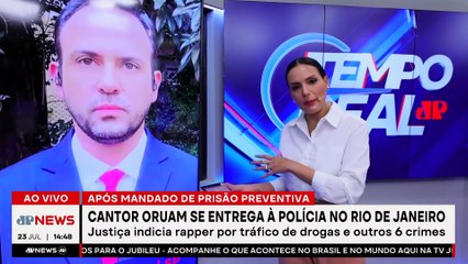 Cantor Oruam se entrega à polícia do Rio de Janeiro | TEMPO REAL