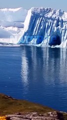 The moment a giant polar iceberg collapses