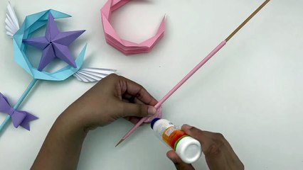 How to Make PAPER MAGIC WAND for Kids - Origami - 5