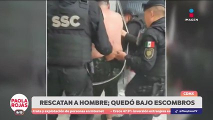 Hombre es rescatado de entre los escombros tras explosión en la CDMX