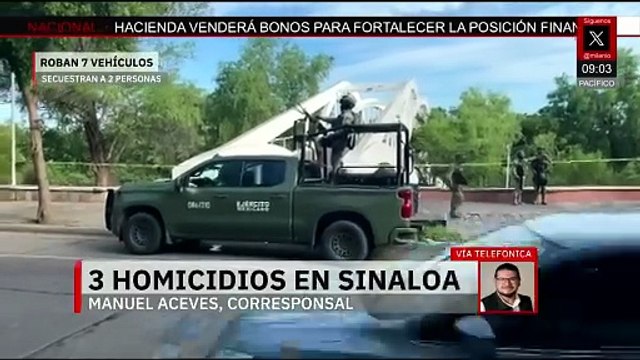 Jornada violenta en Sinaloa deja tres personas sin vida y reportan dos secuestros más