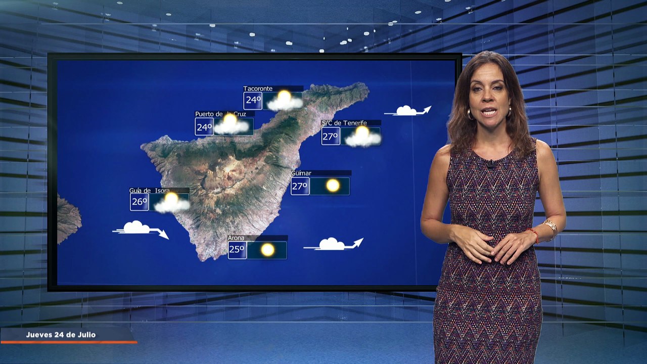 La previsión del tiempo en Canarias para el 24 de julio de 2025, en Atlántico Televisión.
