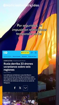 ¡Rusia bajo @tàqúe! 33 drones ucranianos fueron derribados en una sola noche